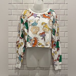NICKELODEON women long sleeve crop blouse/size L